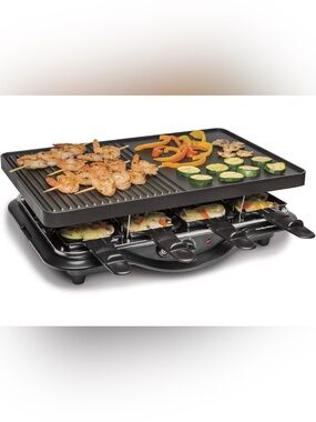 Hamilton Beach Black Electric Raclette Grill and Griddle